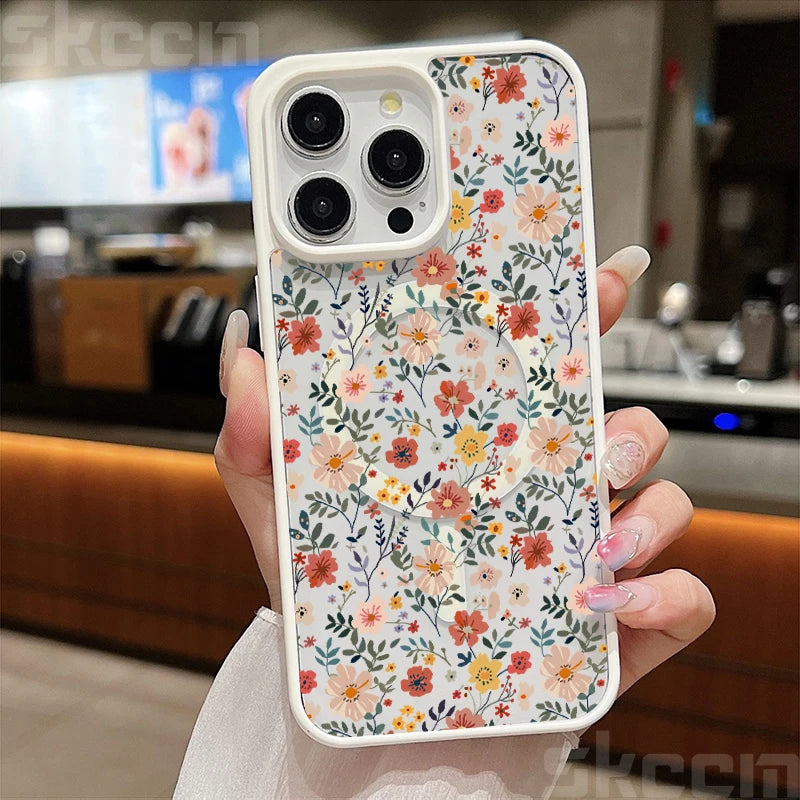 Cute Flower Pattern Phone Case For iPhone