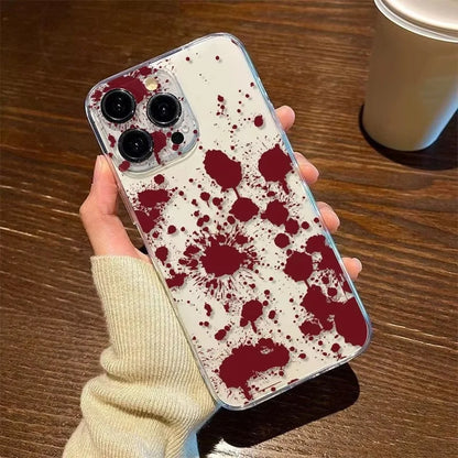 Red Pigment Patterns Phone Case For iPhone
