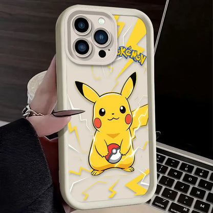 Cartoon Cute Pokemon Pikachu Soft Phone Case For iPhone