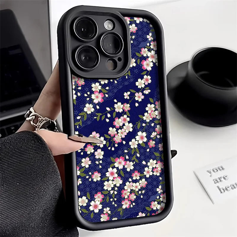 Flower Shockproof Silicone Cover Soft Funda Phone Case