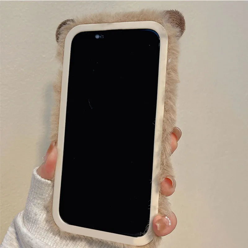 Ins Korean Cute 3D Capybara Soft Case For iPhone