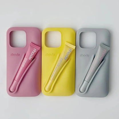 Luxury Lemontini Lipstick Make-up Soft Silicone Phone Case For iPhone