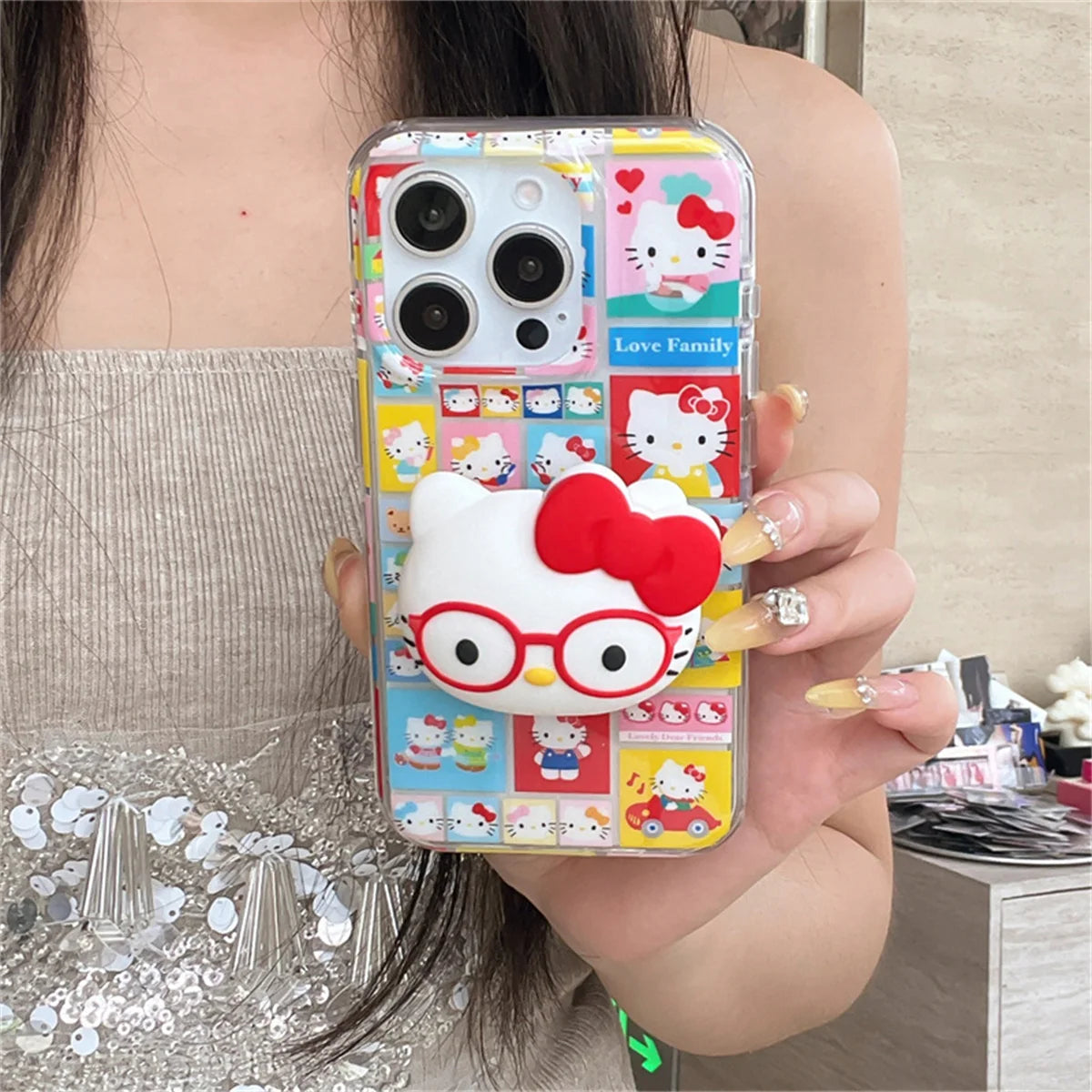 Funny Cute Happy Hellokitty Phone Case For iPhone