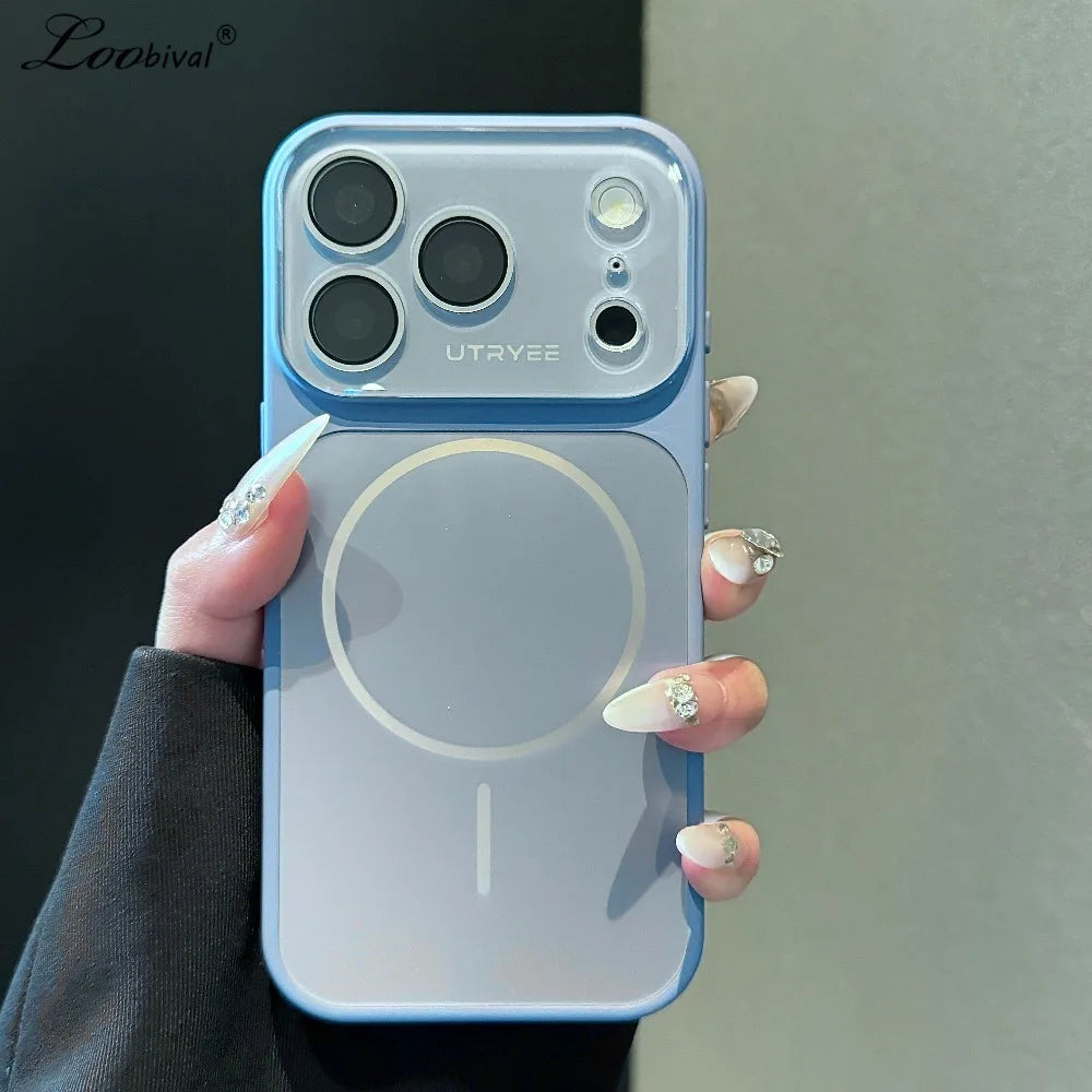 Matte For Magsafe Acrylic Camera Film Protector Case For iPhone