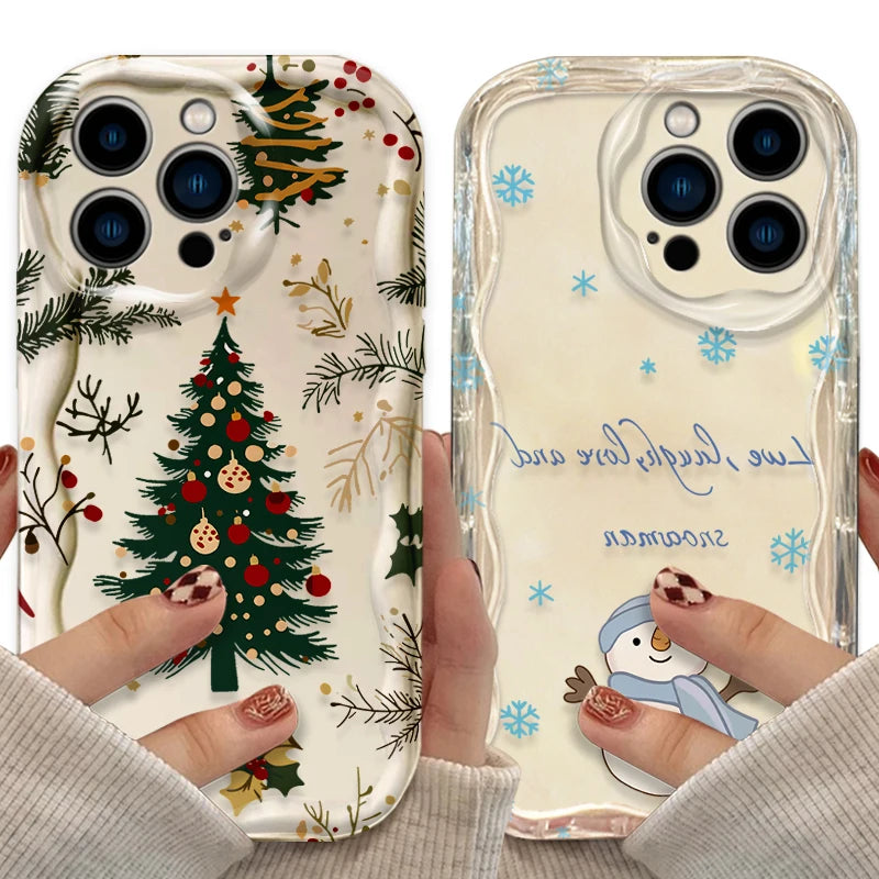 Christmas Decorations Snowman Wave Case For iPhone