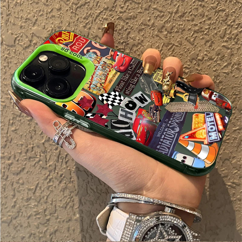 Lightning McQueen 95 Cars Plating Phone Case  For iPhone