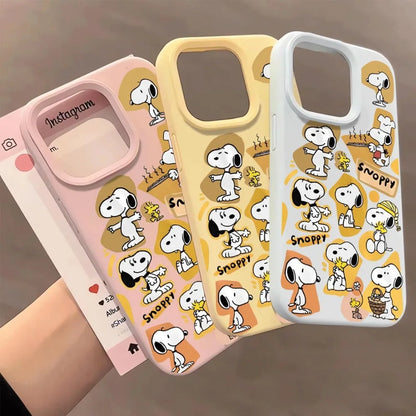 Cute Cartoon Animation Creative Soft Shell Snoopy Mobile Phone Case For iPhone