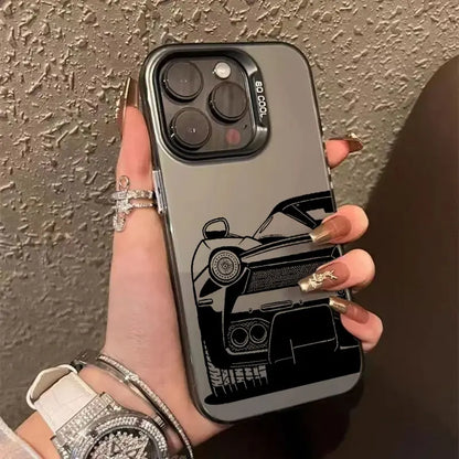 Male Men Sports Car Cartoon Line Coque For iPhone
