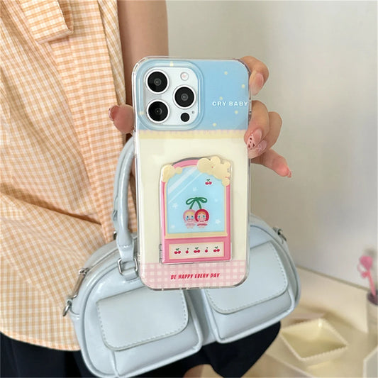 Kawaii Cartoon Hello Kitty Stand Holder Phone Case For iPhone