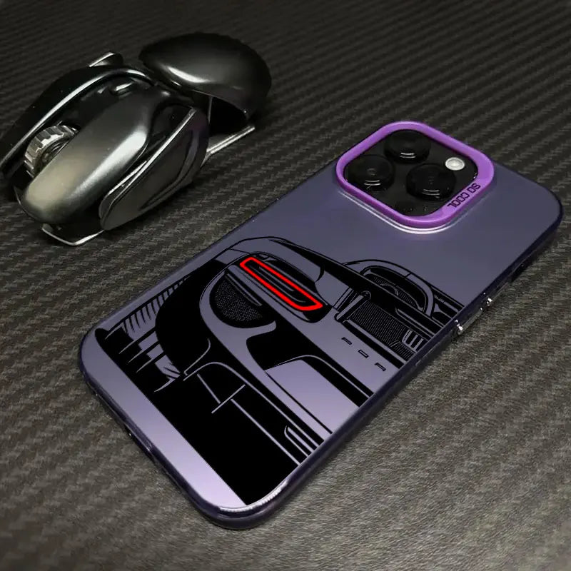 Male Men Sports Car Cartoon Line Coque For iPhone