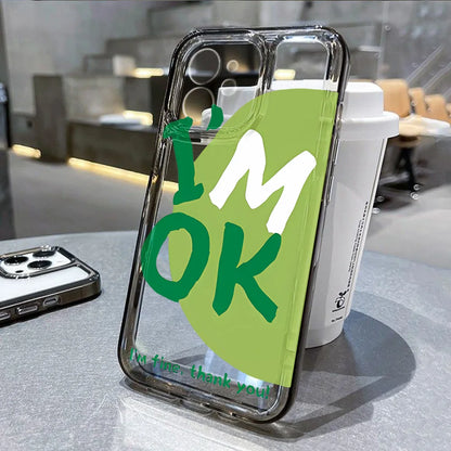 Shockproof Simple Letter Cover Soft Silicone Phone Case