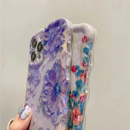 Luxury Flower Pattern Laser Phone Case