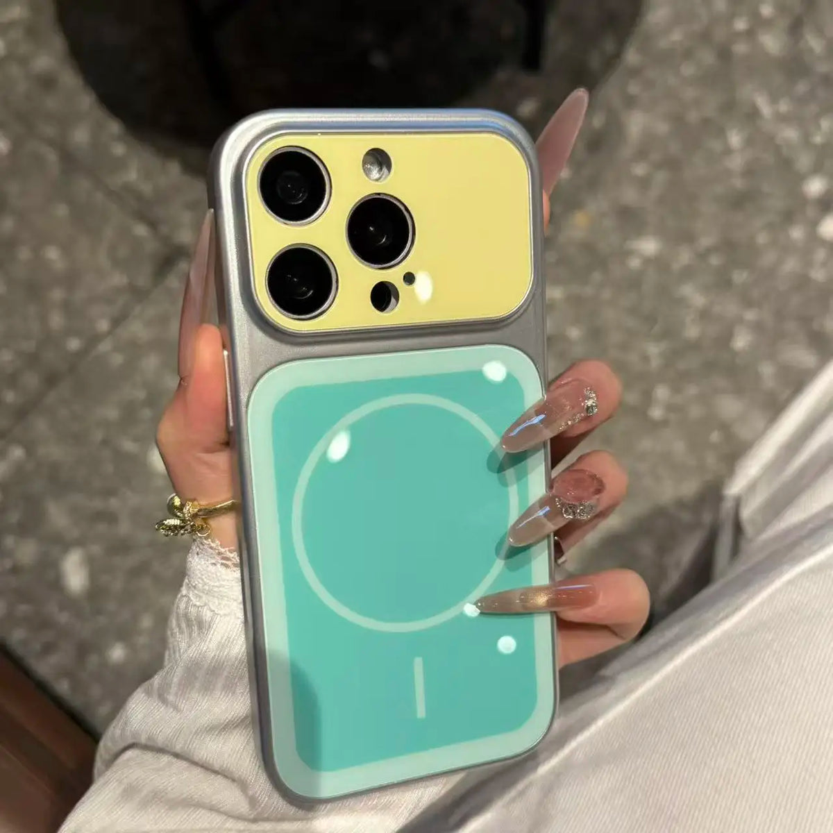 For Magsafe Candy Color Contrast Case For iPhone