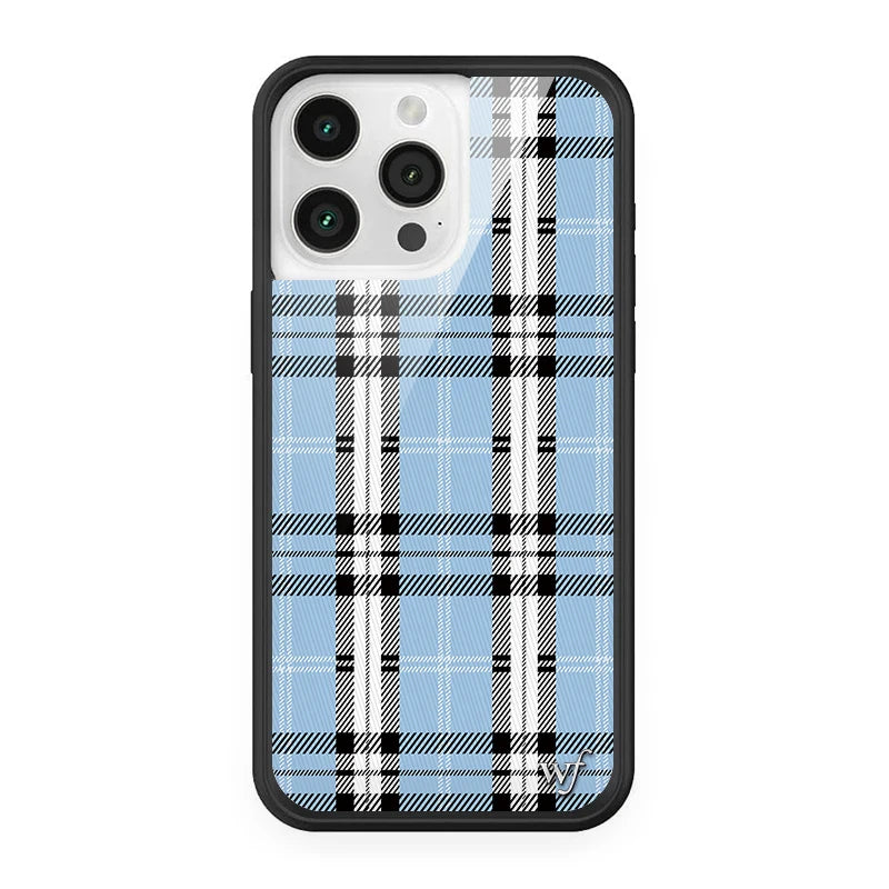 Wildflower Blue Purple Yellow Plaid Phone Case For iPhone