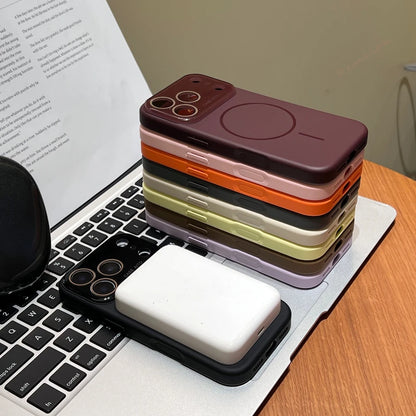 Big Window Liquid Silicone Phone Case For iPhone