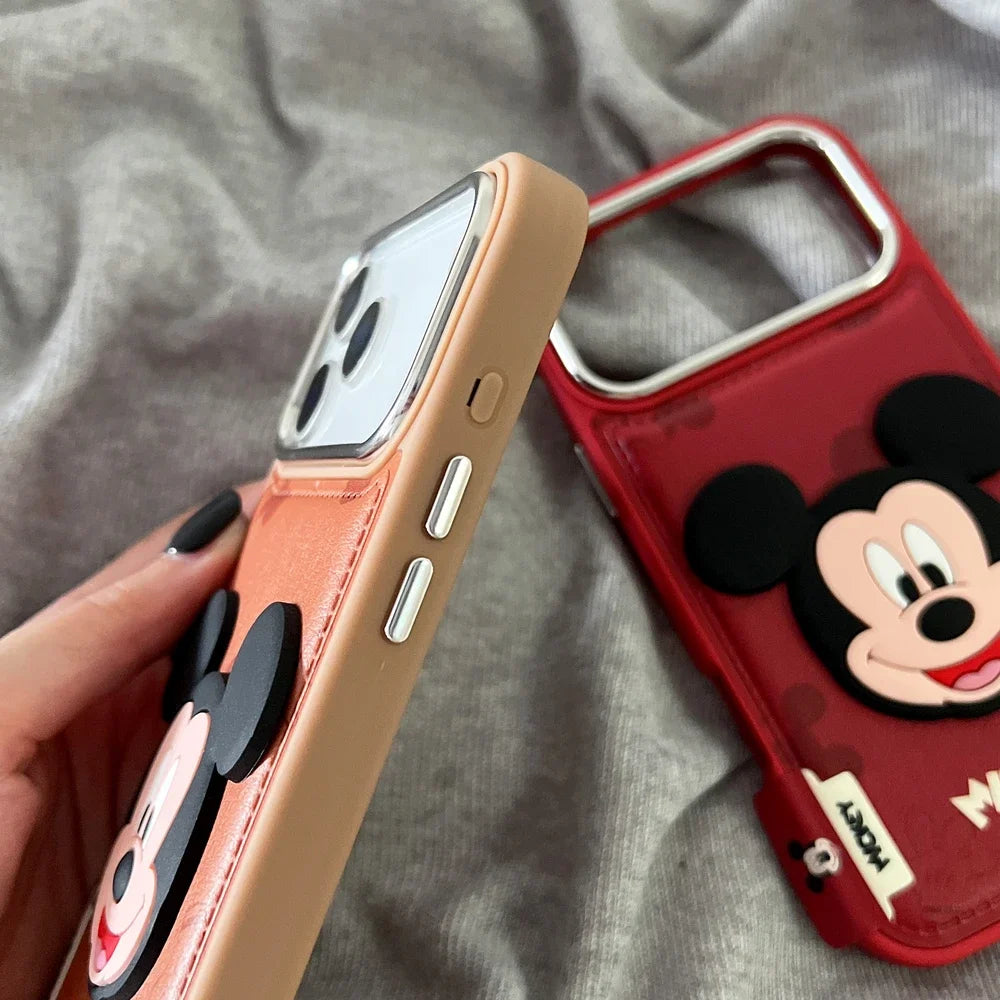 Disney Mickey Mouse Leather Phone Case For iPhone