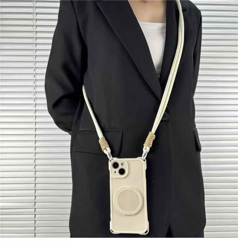 Crossbody Lanyard Phone Holder Case For iPhone