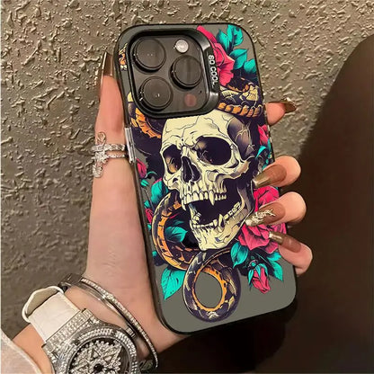 Luxury Skull Rose Cartoon Phone Case