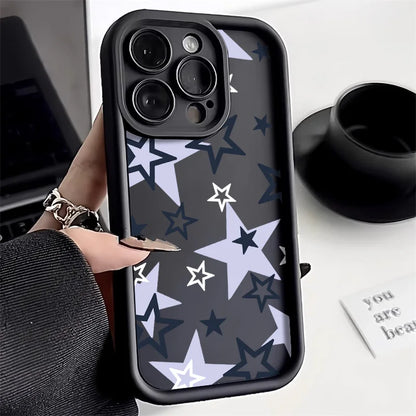 Cute Y2K Star Silicone Phone Case For iPhone