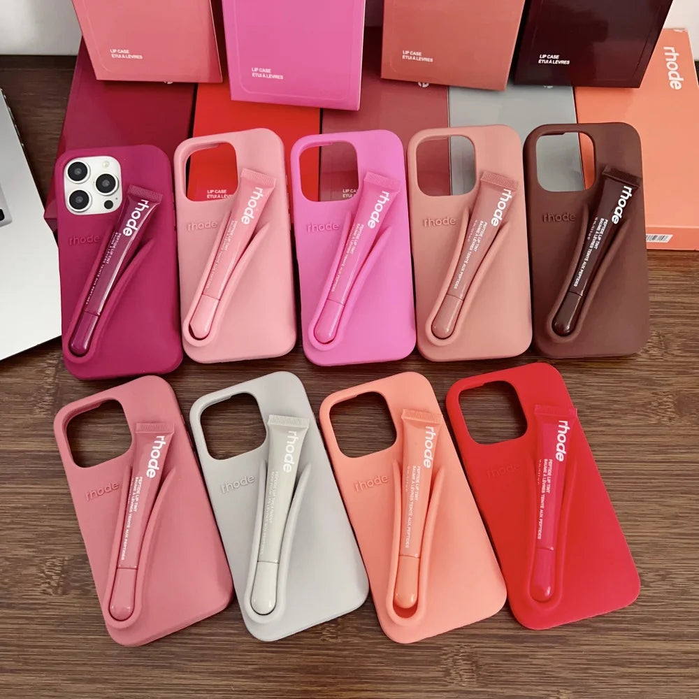 Rhode Phone Case Lip Case Rhode Soft Silicone Phone Case With Box