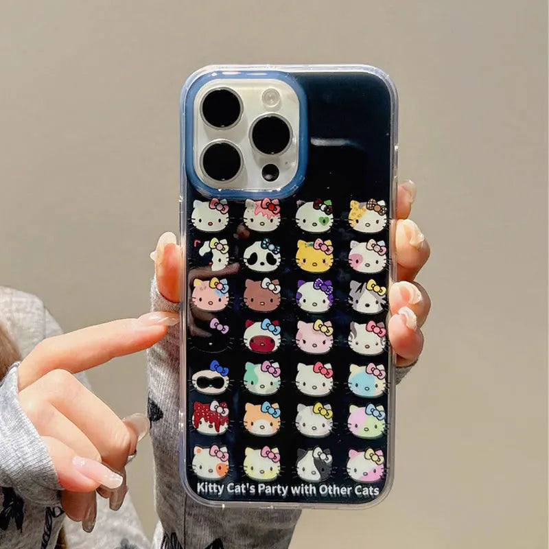 Hello Kitty Bow Makeup Black Phone Case For iPhone