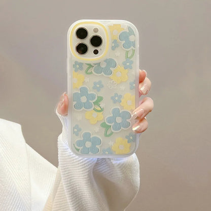 Fashion Oil Painting Flowers Phone Case For iPhone