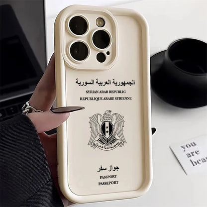 Syrian Revolution Flag Passport Soft Silicone Case For iPhone