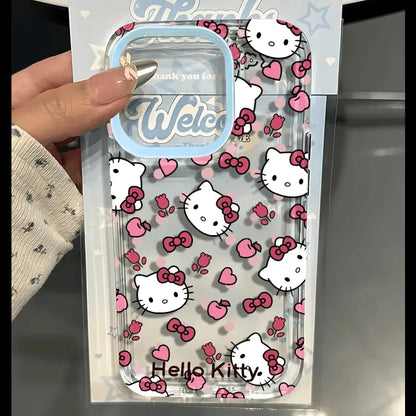 Hello Kitty Bow Full Screen Face Phone Case For iPhone