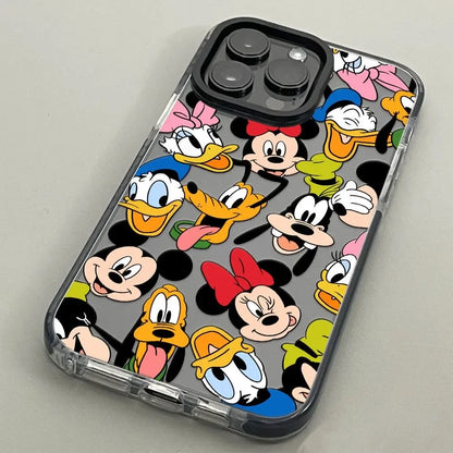 Disney Mickey Minnie Mouse Donald Duck Happy Strap Phone Case For iPhone