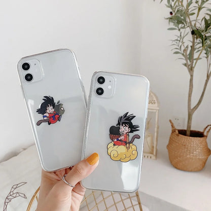 3D Dragon Ball Son Goku transparent Phone Case For iPhone