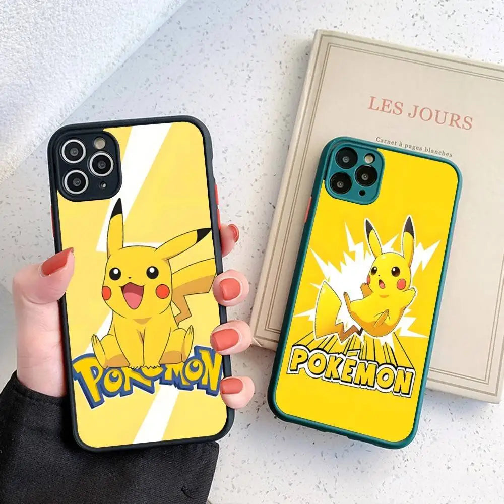 Pokemon Gengar Pikachu Painting Phone Case For iPhone