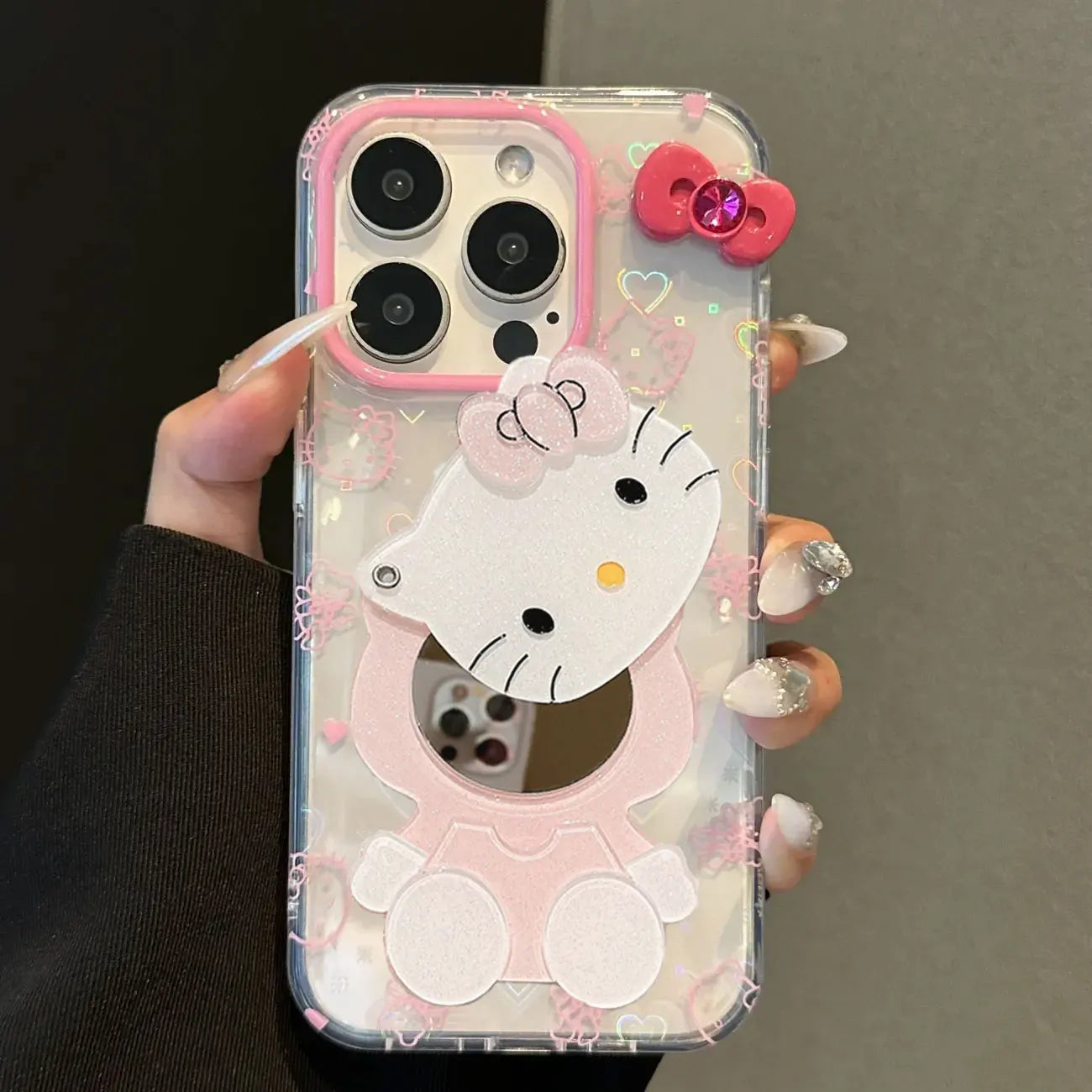 Hello Kitty Bow Full Screen  Phone Case For iPhone