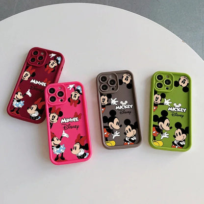 Disney Mickey Minnie Mouse Cute Silicone Phone Case For iPhone