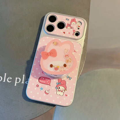 Magnetic Holder Magsafe Wireless Charge Cute Sanrio Melody Kuromi Phone Case For iPhone