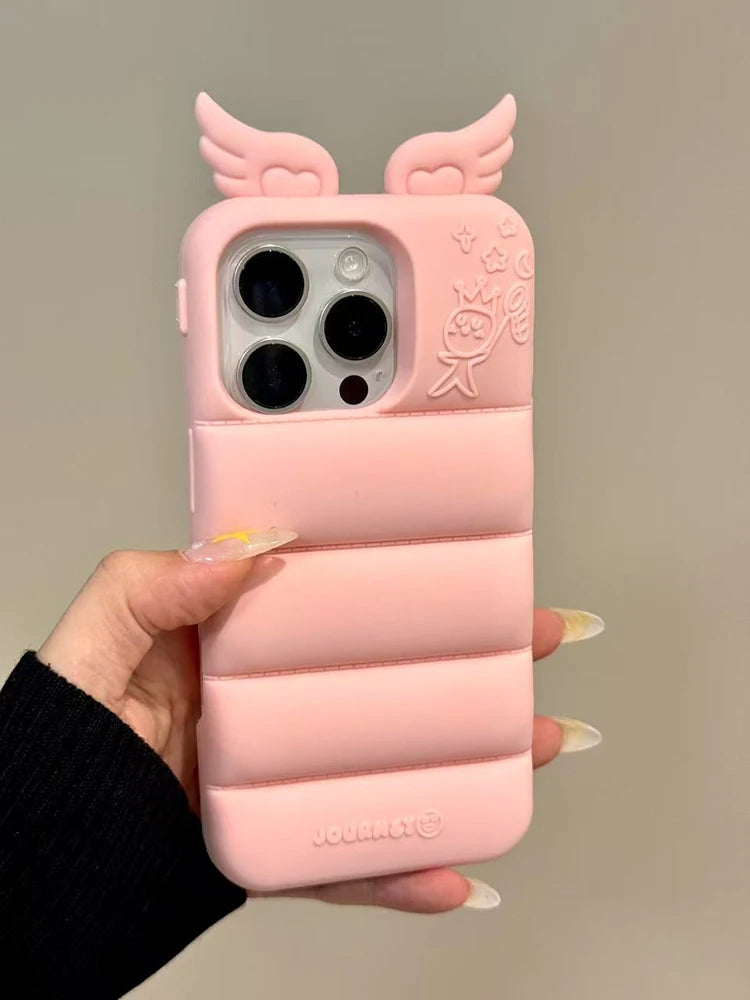 Fashion Love Heart Wing Soft Silicone Phone Case