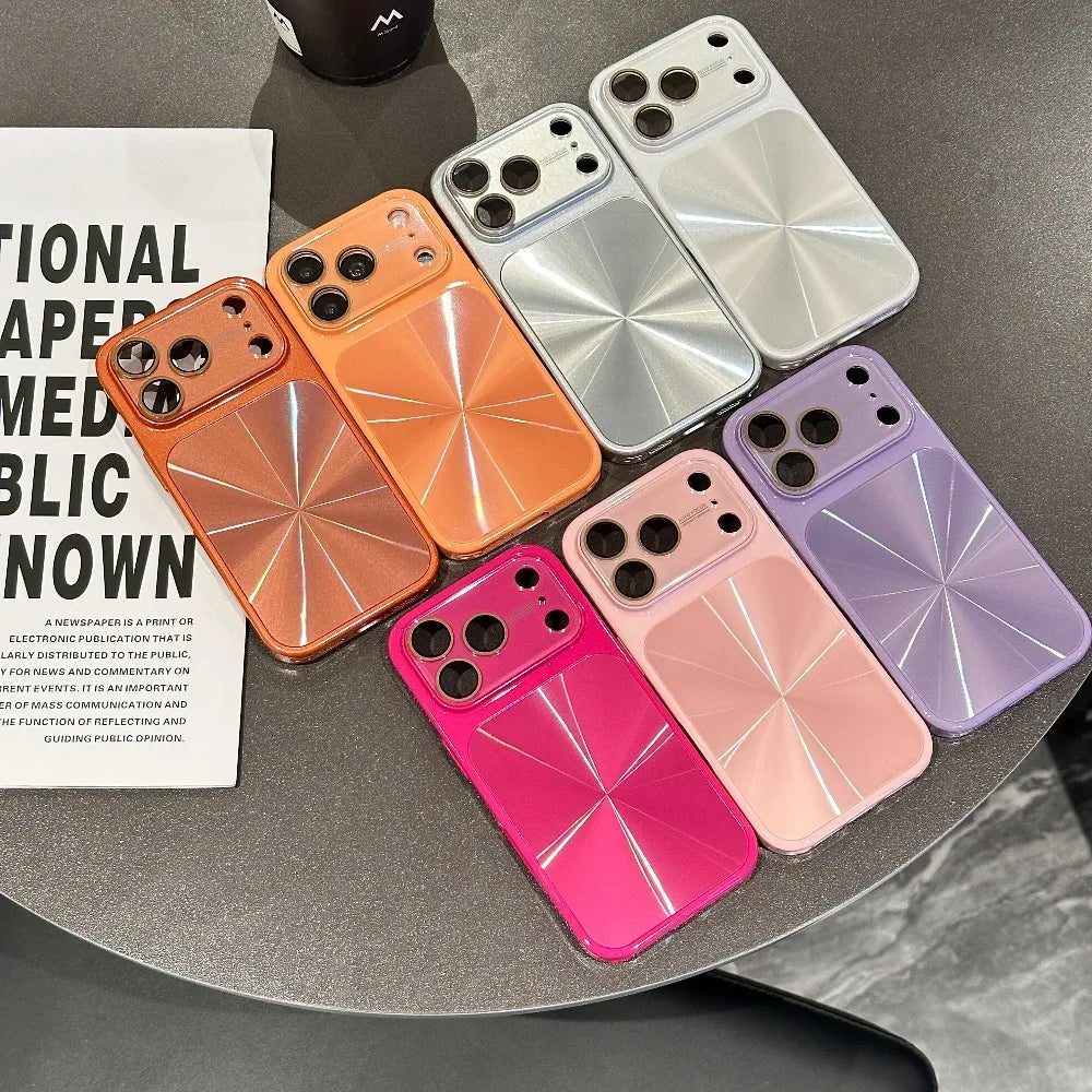 Aurora CD Pattern Large Window Case For iPhone