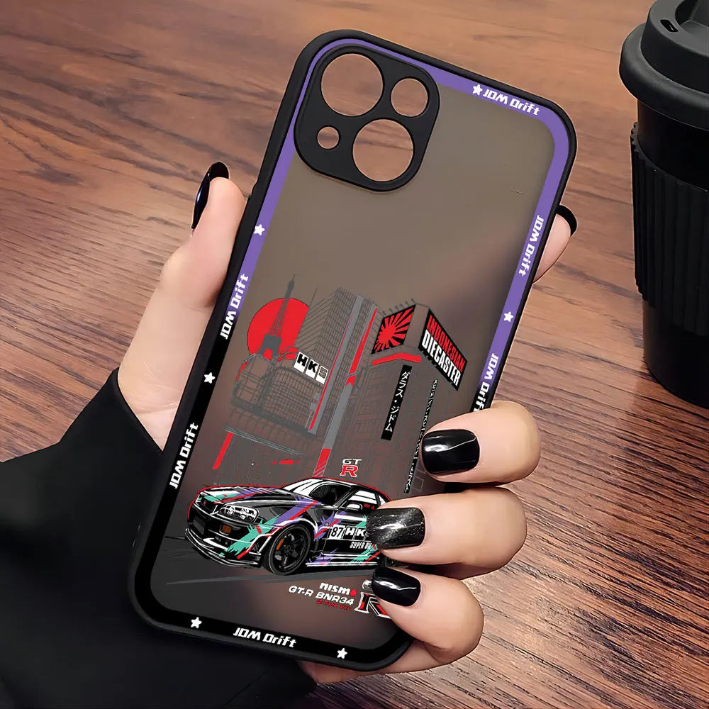 Sports Racing JDM Drift Car Phone Case For iPhone