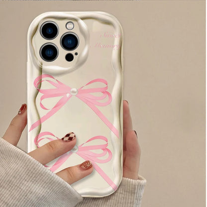 Black Bowknot Heart Phone Case For iPhone