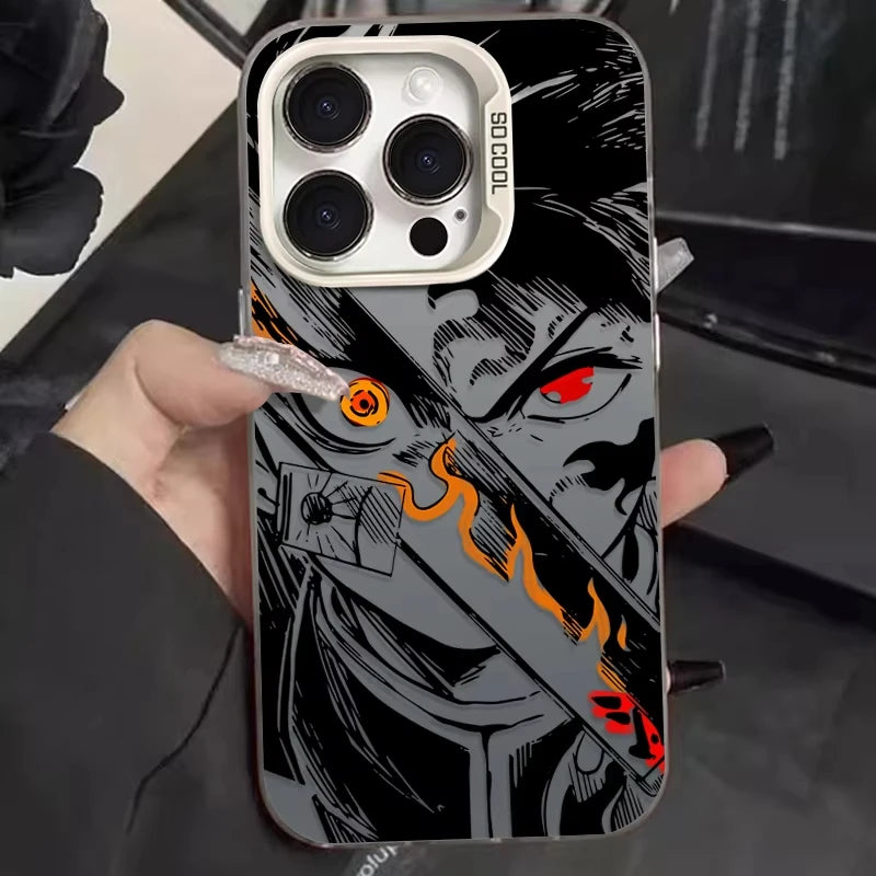 Trendy Anime Demon Slayer Frosted Case For iPhone