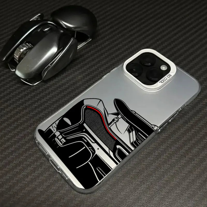 Male Men Sports Car Cartoon Line Coque For iPhone