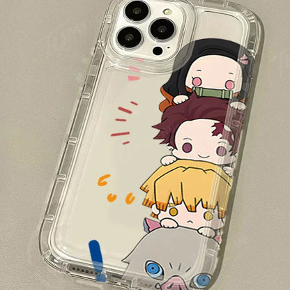 Demon Slayer Anime Clear Phone Case For iPhone