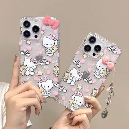 Hello Kitty Rainbow Bear Cute Phone Case For iPhone