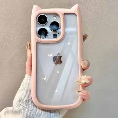 Soft Silicone Cute Cat Ear Phone Cases