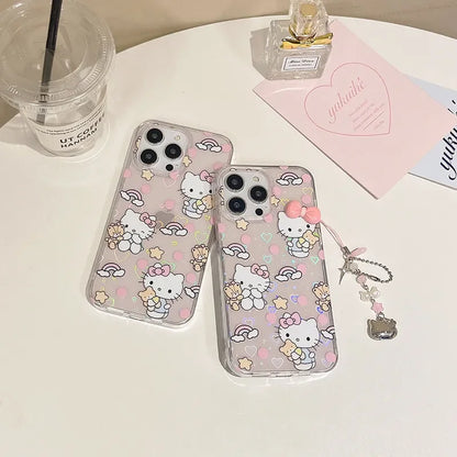 Hello Kitty Rainbow Bear Cute Phone Case For iPhone