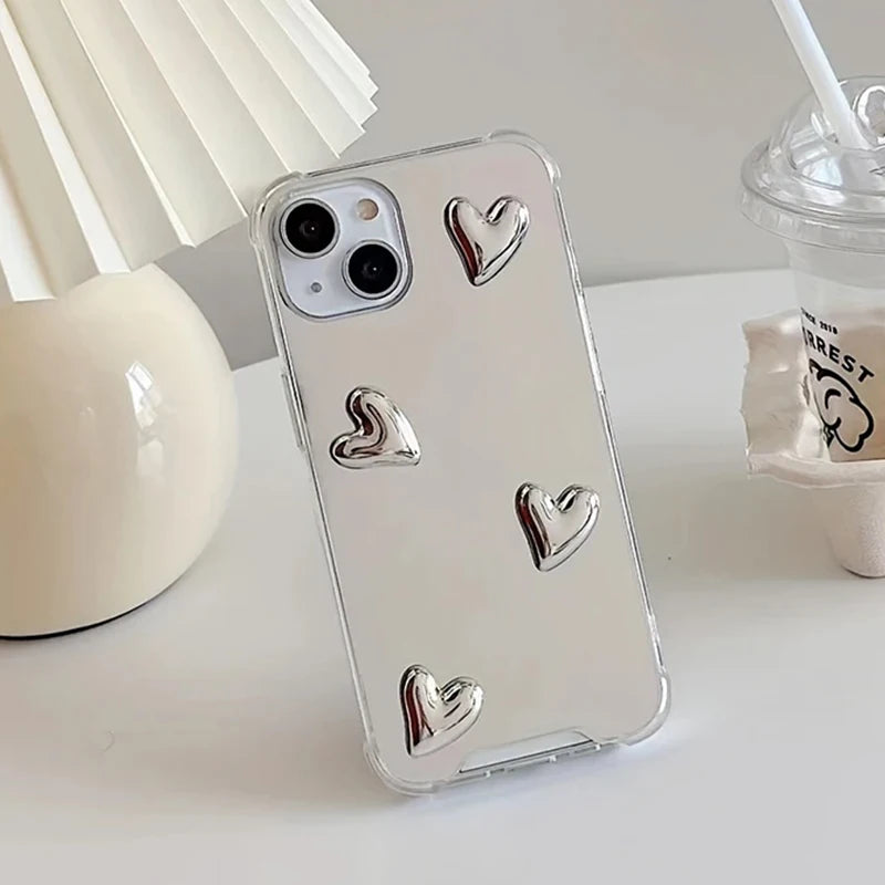 Fashion Korean Style Love Heart Phone Case For iPhone