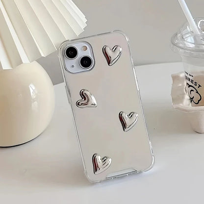 Fashion Korean Style Love Heart Phone Case For iPhone
