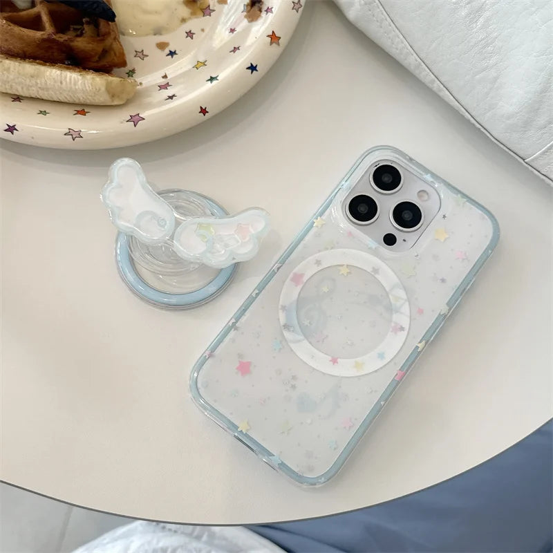Glitter Color Star Magnetic Phone Case