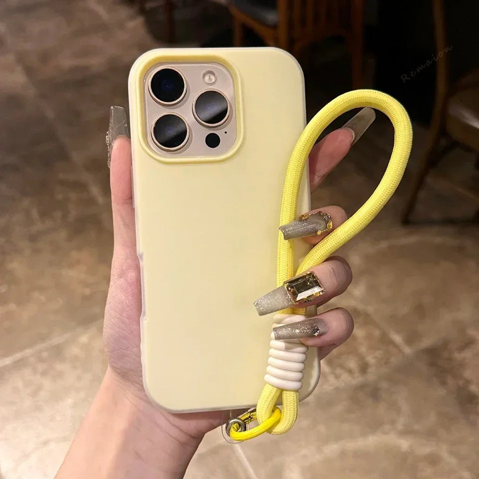 Luxury Lanyard Silicone Phone Case For iPhone