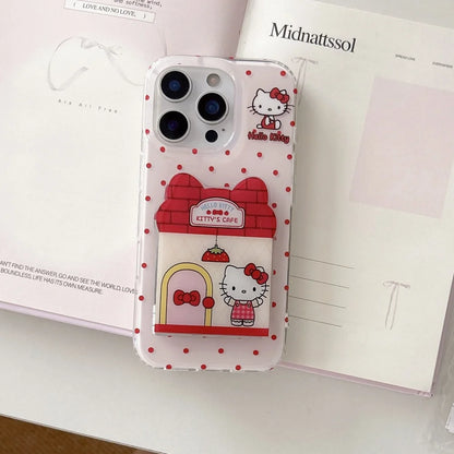 Cute Kitty Mirror Holder Hot Sale Phone Case For iPhone