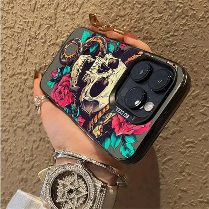 Luxury Skull Rose Cartoon Phone Case